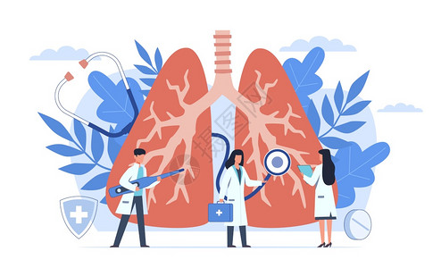 肺系统检查结核诊断炎共生19和肺癌疾病媒医疗概念共生19和肺癌疾病媒概念图片