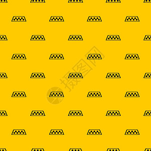 黄色汽车障碍模式重复矢量图图片