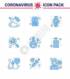 corna2019ncovid19预防图标设置瓶子接口节拍玻璃智能手表2019ncov2019ncv病媒设计元素图片