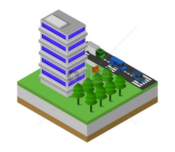 城市建筑立体图图片