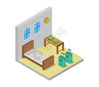 卧室桌子插画-卧室桌子卡通-一边汉堡包一边在卧室工作的女人插图-摄