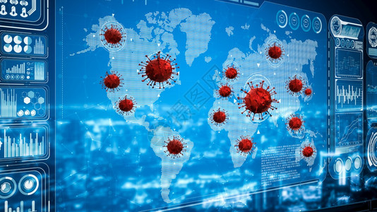 2019年的冠状疾或covid19信息图显示感染风险区域医学大数据科分析概念以保护2019年的冠状疾或covid19图片