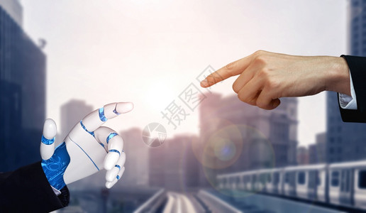 3d提供人工智能对机器人和的开发进行研究以促人们的未来生活数字据挖掘和计算机大脑的器学习技术设计图片