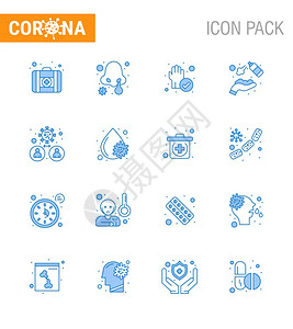 2019ncovid19corna预防图标设置人洗涤保护清洁疾媒设计元素图片