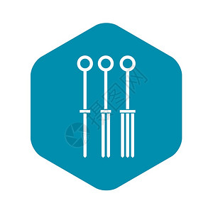 墨迹 矢量简单样式的向矢量图示中的刺纹针头图标身简单插画