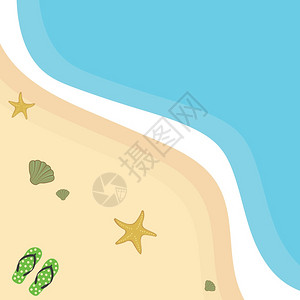 夏季海滩矢量设计模板图片