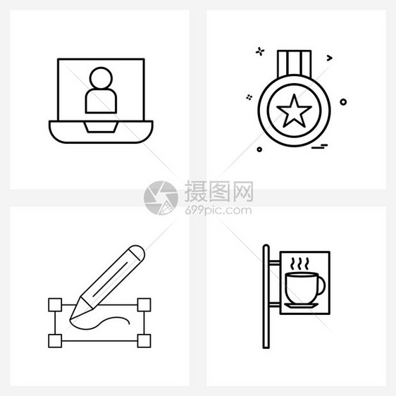 由4个现代账号控制笔记本奖图片矢量说明组成的个现代账号图片图片