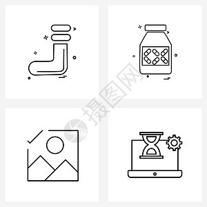 袜子相片服装医疗检查矢量插图背景图片