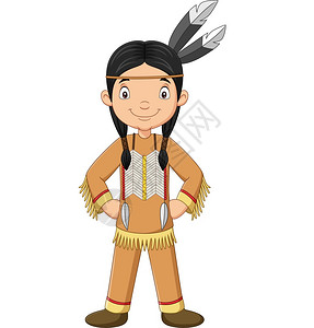 土著印第安人卡通图片
