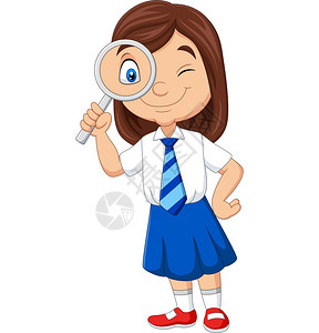 放大镜眼睛插画