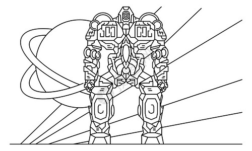 cyborg机器人变异概念背景机器人变异矢量概念背景插图用于网络设计机器人变异概念背景大纲样式图片