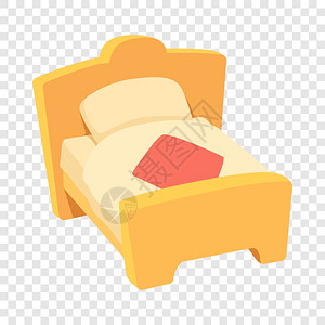 成人被子图标用于web的床矢量图标卡通插床位标卡通风格插画