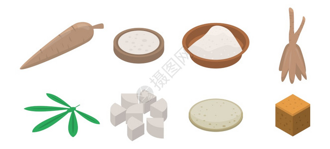 木薯淀粉插画_木薯淀粉卡通_木薯淀粉插图_手绘_板绘_摄图网