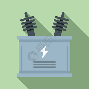 5米排插电变压器图标用于网络设计的电变压器矢量图标的平面插电