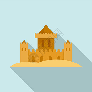 沙图标宫平面示沙矢量的宫殿图标用于网络设计沙图标宫平面案图片