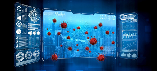 2019年的冠状疾或covid19信息图显示感染风险区域医学大数据科分析概念以保护2019年的冠状疾或covid19图片