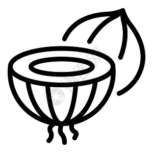 切开的乌梅插画