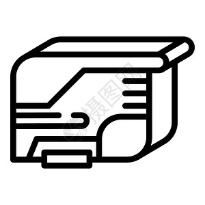 墨盒矢量图标用于在白色背景上孤立的网络设计喷墨盒图标大纲样式插画