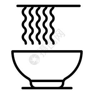 酸辣荞麦面插画