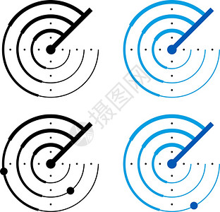 雷达信号塔插画