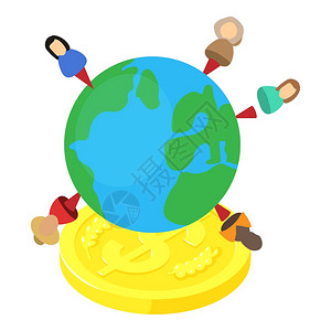 交易所beauceron世界贸易图标等距图的世界贸易矢量图标为web世界贸易