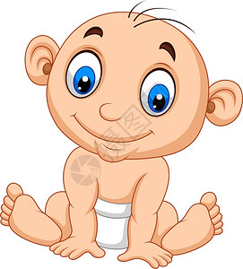 婴儿坐着插画-婴儿坐着卡通-母亲节插画插图-摄图网