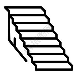 小孩楼梯插画