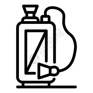 图标大纲用于在白色背景上隔离的网络设计汽油喷雾器图标大纲样式插画