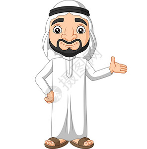 基迪萨乌迪阿拉巴男人挥舞着卡通插画