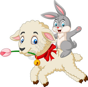 巴巴羊和兔子图片
