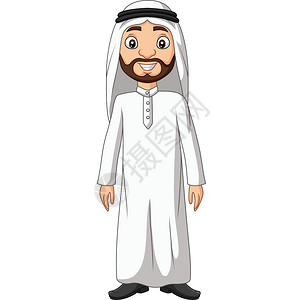 迪拜富豪插画_迪拜富豪卡通_迪拜富豪插图_手绘_板绘_摄图网