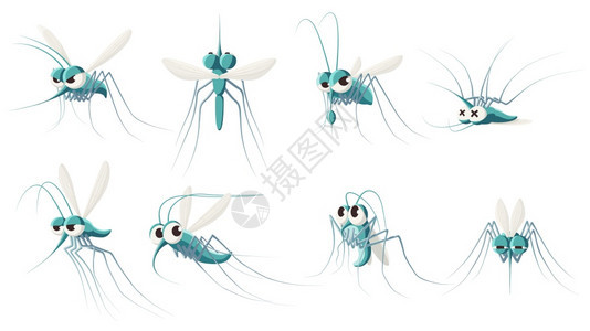 卡通蚊子背景图片