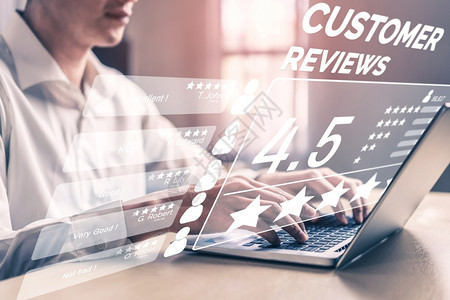 用户对在线申请方面的服务经验给予评级客户可以评价服务质量从而对企业进行名声评级中心的高清图片素材