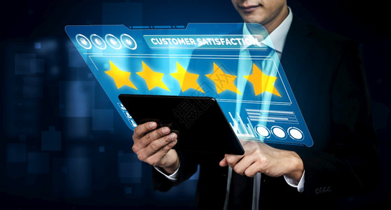 用户对在线申请方面的服务经验给予评级客户可以评价服务质量从而对企业进行名声评级图片