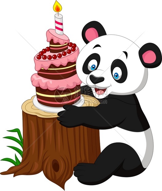 过生日的熊猫图片