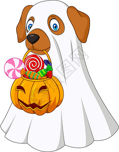 棒棒糖卡通可爱的狗插画