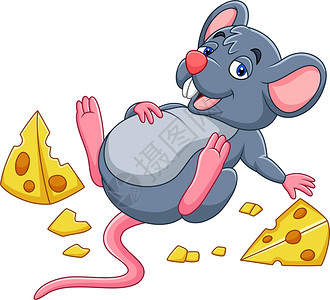 带奶酪的卡通老鼠图片