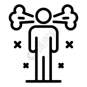 时间上的压力耳朵图标中的蒸汽绘制耳朵矢量图标中的蒸汽用于在白色