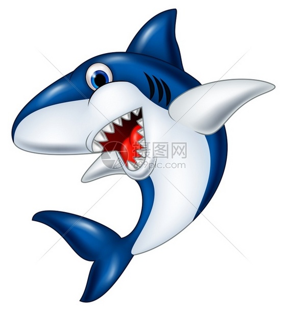 微笑的鲨鱼漫画图片