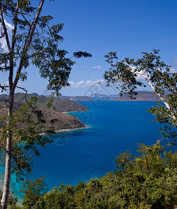 我们处女岛的cariben岛的圣约翰沿公园海岸图片