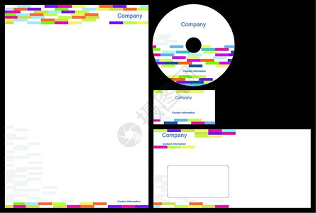 带有名片信笺封和cd的公司身份证包图片