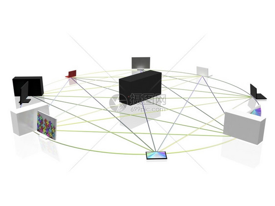 圆形概念计算机网络图片