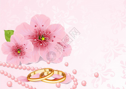 戒指和樱花图片
