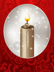 eps10带蜡烛的矢量圣诞节卡图片