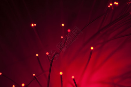光纤电缆维互联网技术红色图片