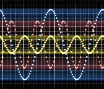 巨大的三重音频或其他电子技术图片