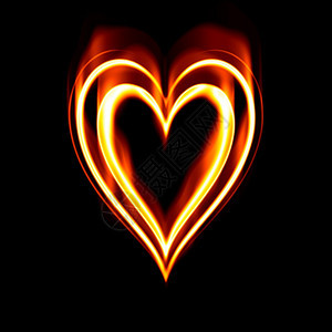 燃烧的心火焰象征着燃烧的激情和爱图片
