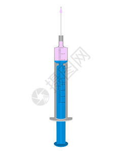 白色背景上一个填充的注入插图图片