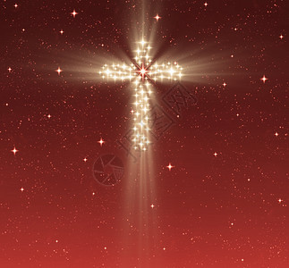 星空中的十字架图片