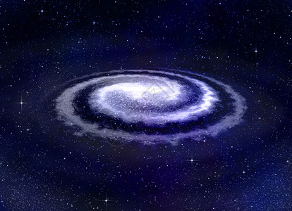 深空中巨大螺旋星系图片